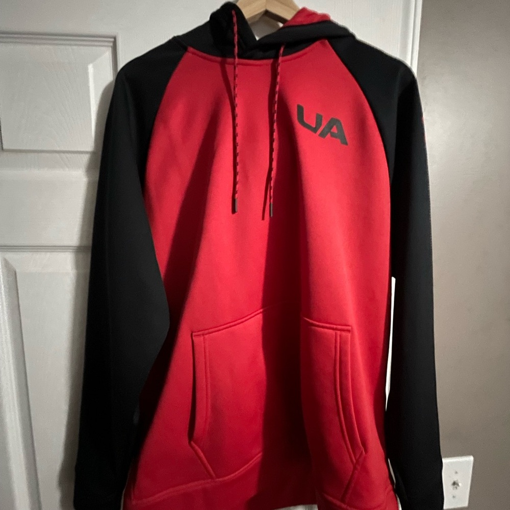 Under Armour Red and Black ColdGear Hoodie